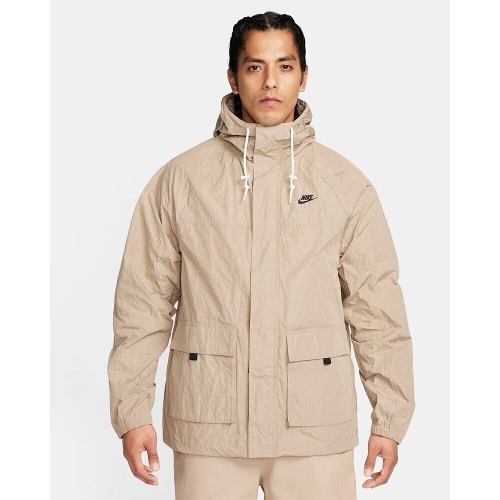 Nike Club Woven Bandon Full Zip Hooded Jacket FN3108-247 Men Size Large $130 NWT